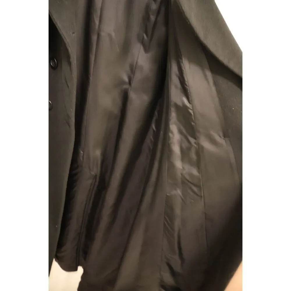 VINTAGE Cashmere Long Black Women's Coat SIZE 6 $500+ - Picture 7 of 13